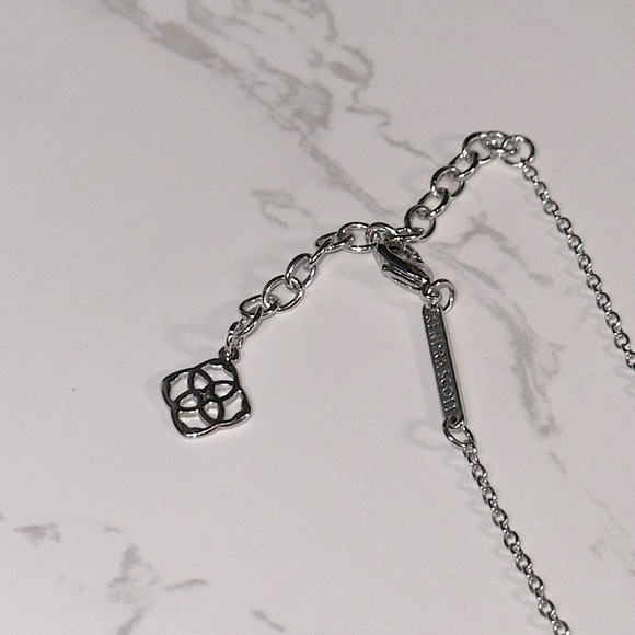 KENDRA SCOTT Designer Necklace | Silver Tone Druzy Stone | EUC - Picture 6 of 6